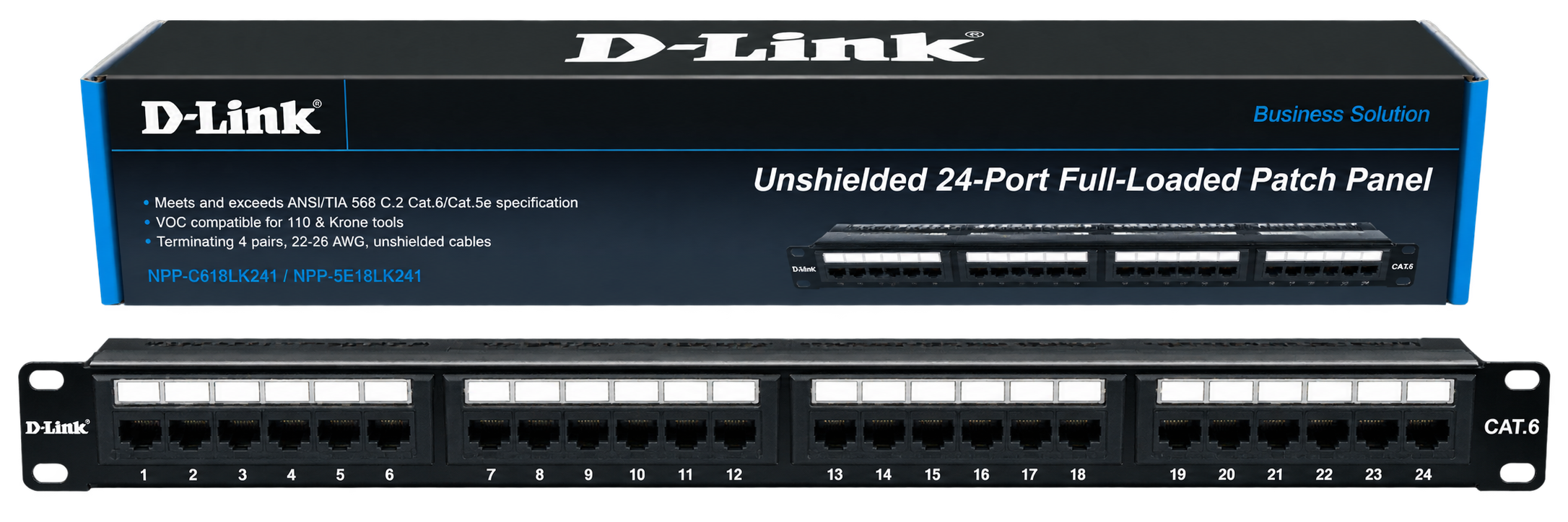 D-Link Patch Panel 24P Full Loaded